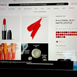 Mac Matte Lip Stick  color Chili  Brand New